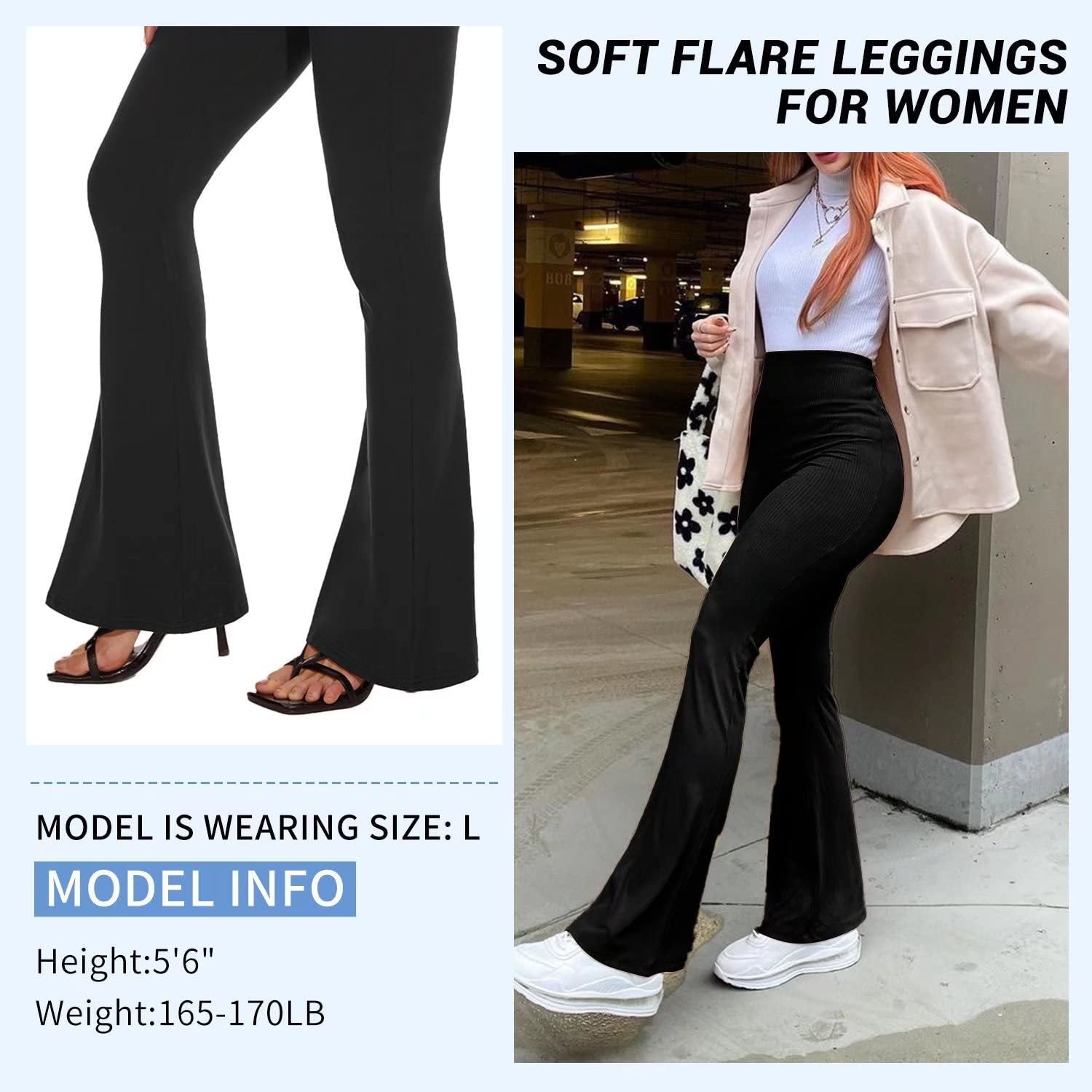 Chic Flare Yoga Pants: Curve-Hugging Comfort!