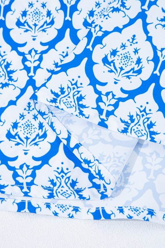 blue boho dolman tunic blouse