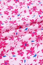 Boho Floral Patchwork Bubble Sleeve Blouse