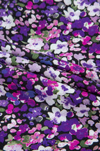 Boho Flower V-Neck Bubble Sleeve Top