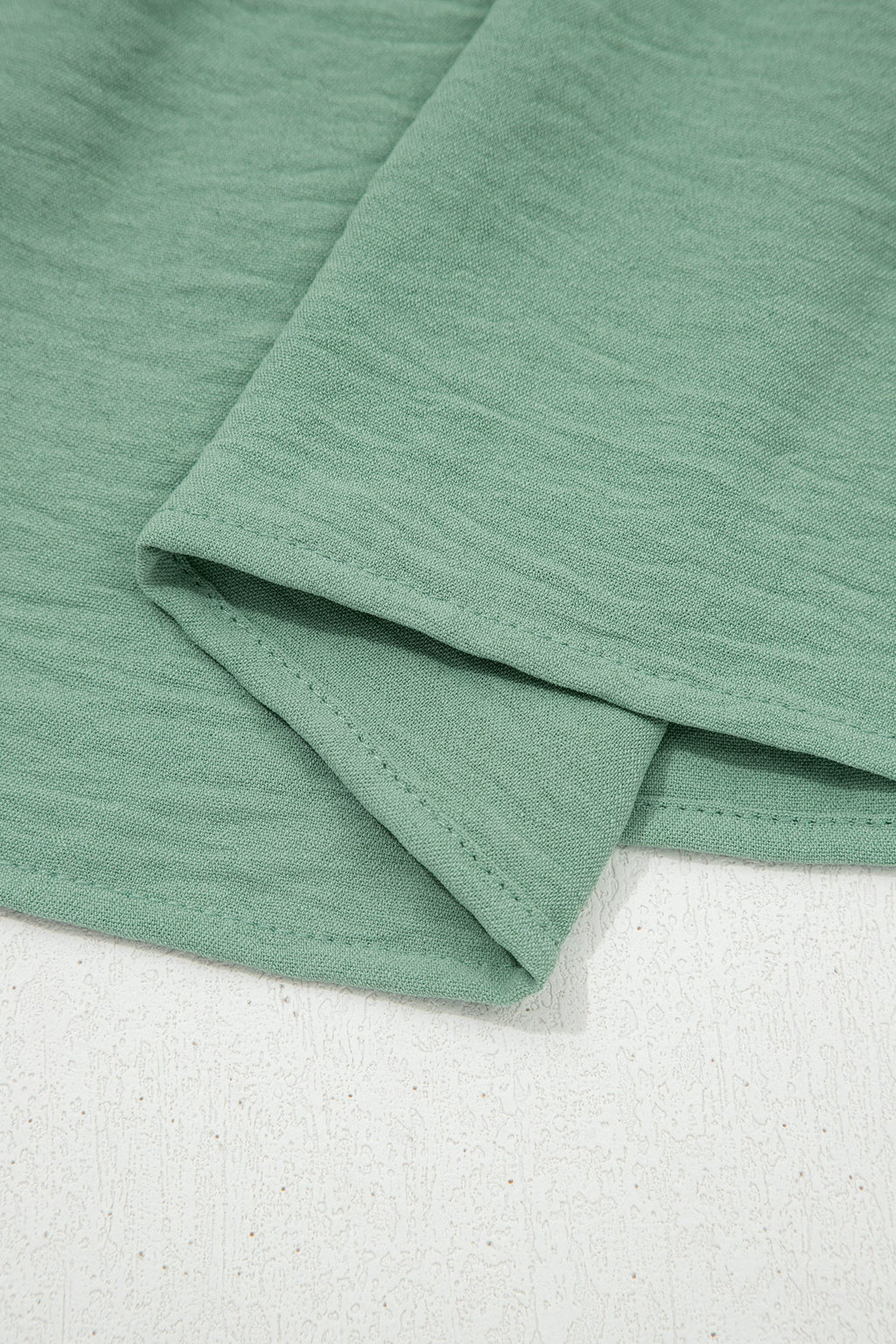 Patchwork V-Neck Embroider Puff Sleeve Babydoll Blouse