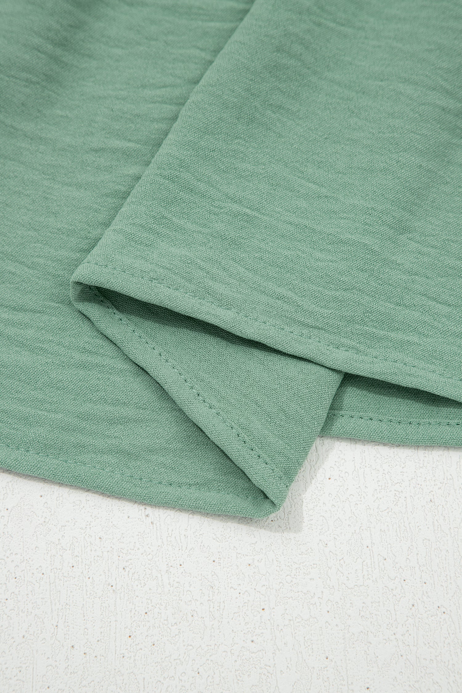 Patchwork V-Neck Embroider Puff Sleeve Babydoll Blouse