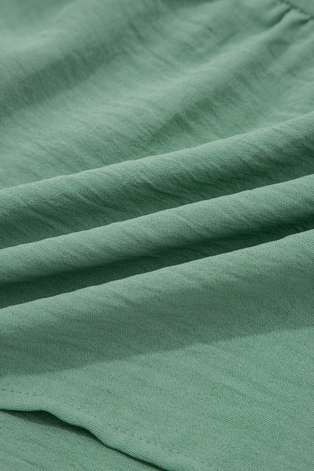 Patchwork V-Neck Embroider Puff Sleeve Babydoll Blouse