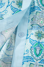 Paisley Puff Sleeve Loose Shirt