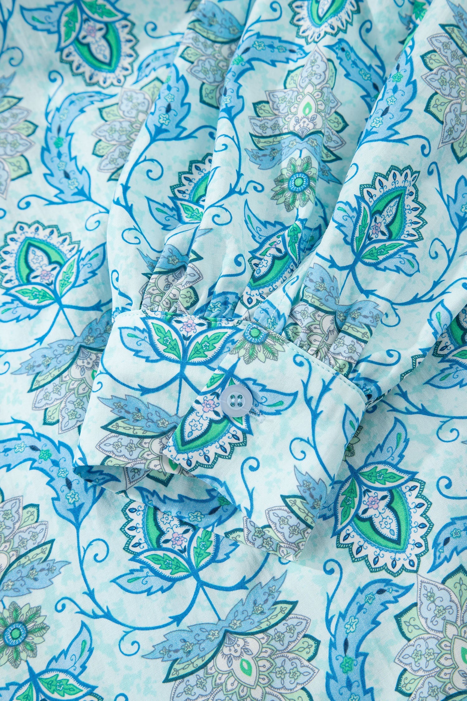 Paisley Puff Sleeve Loose Shirt