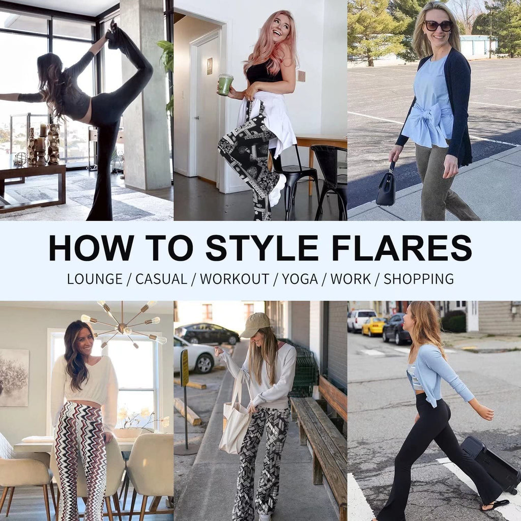 Chic Flare Yoga Pants: Curve-Hugging Comfort!