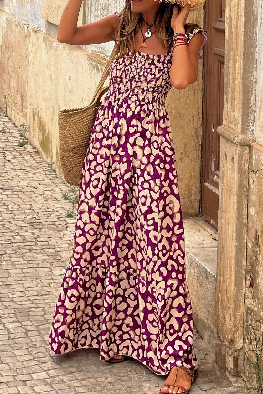 Boho Printed Midi Dress