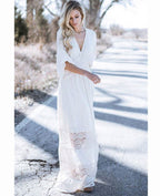 Clothing Long Sleeve Beach Bohemian Dresses Ladies O Neck Floral Maxi Casual Boho Dress With Kimono Sleeve