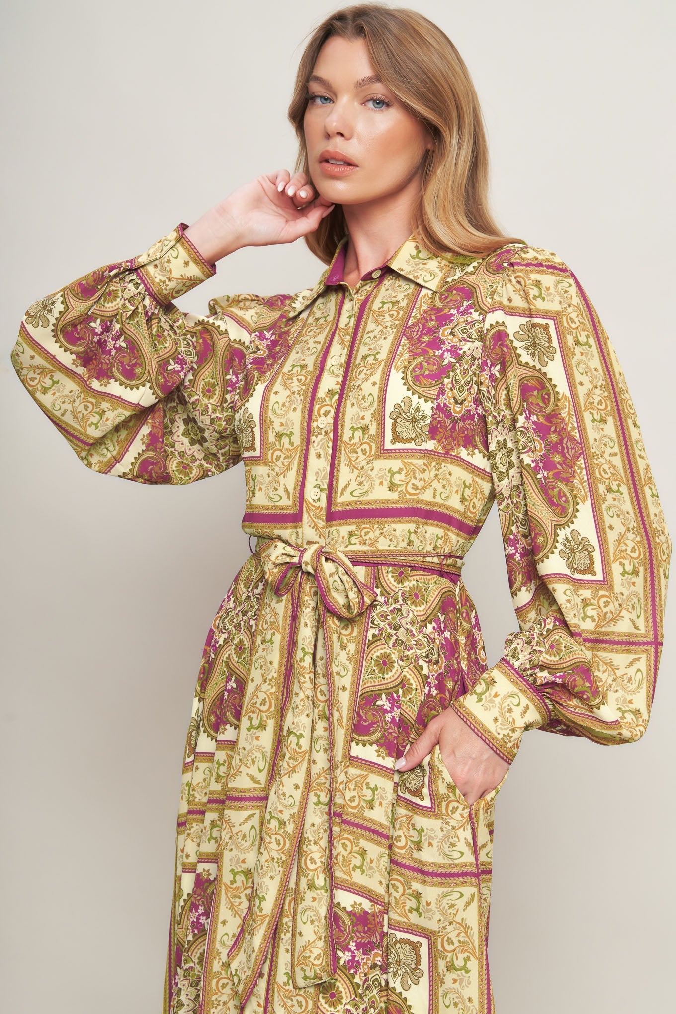 ROYAL BOHO ENERGY WOVEN MAXI DRESS