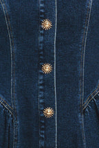 EFFORTLESS POLISH DENIM MIDI DRESS