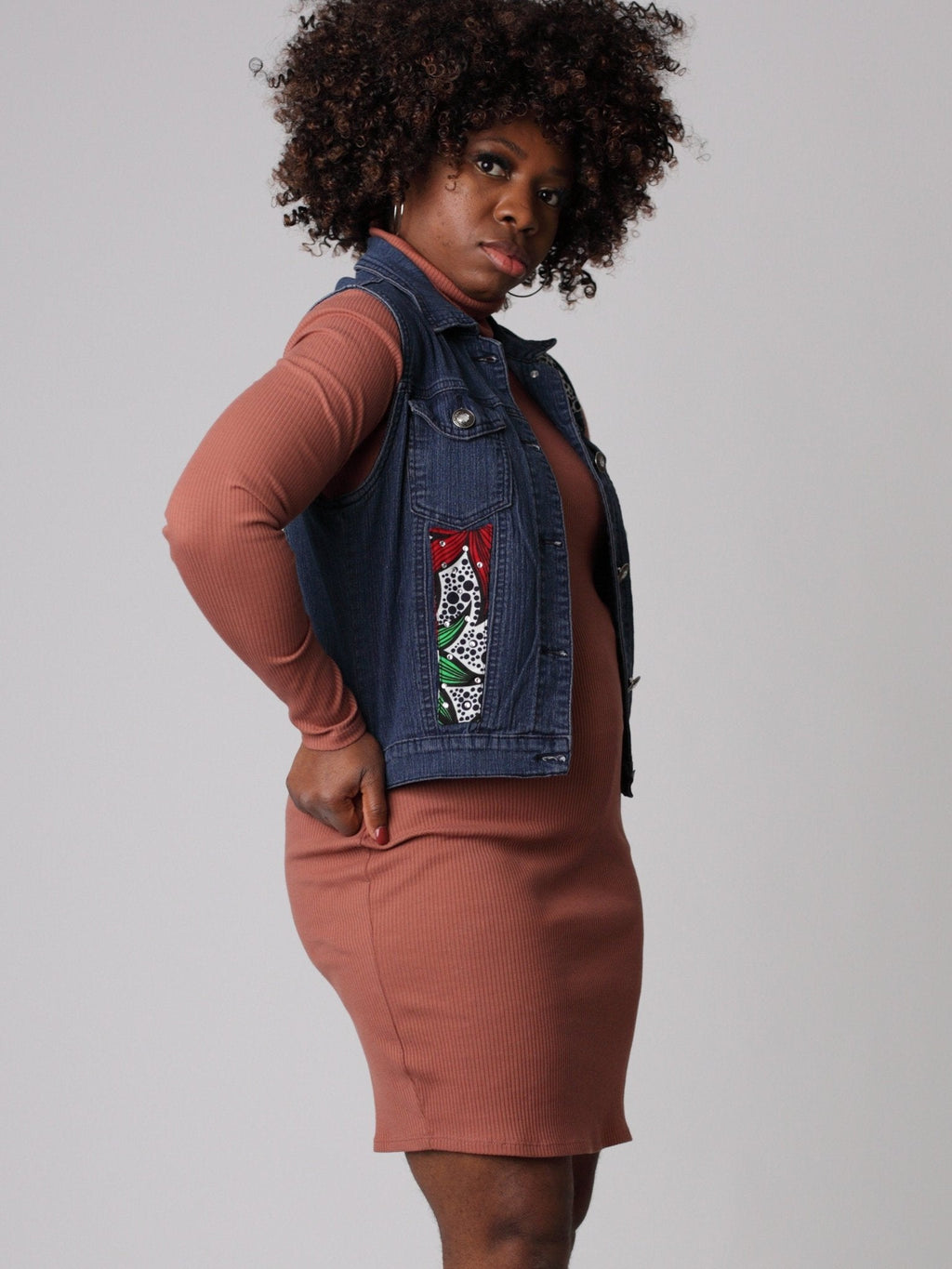 Afro-Boho Denim Jacket