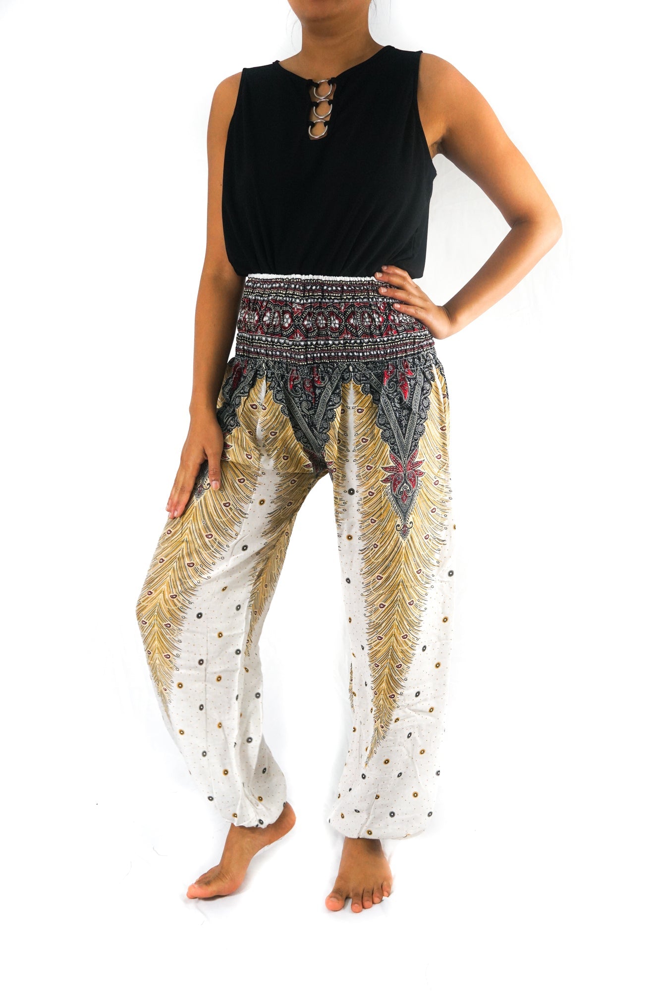 WHITE PEACOCK Women Boho Pants Yoga Pants