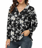 Jouica V Neck Tunic Top Women Black Size Small